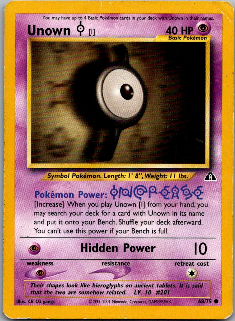 Unown [I] Icognito I 68/75 Neo Entdeckung – Vorderseite
