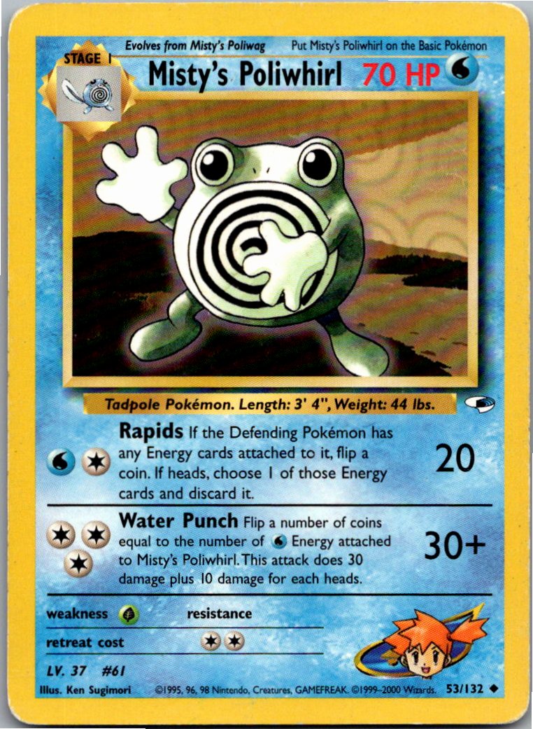 Misty's Poliwhirl 53/132 Gym Heroes – Vorderseite