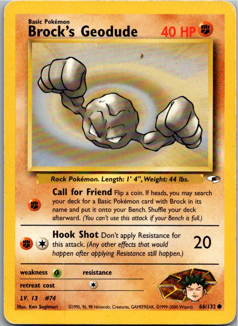 Brock's Geodude 66/132 Gym Heroes – Vorderseite
