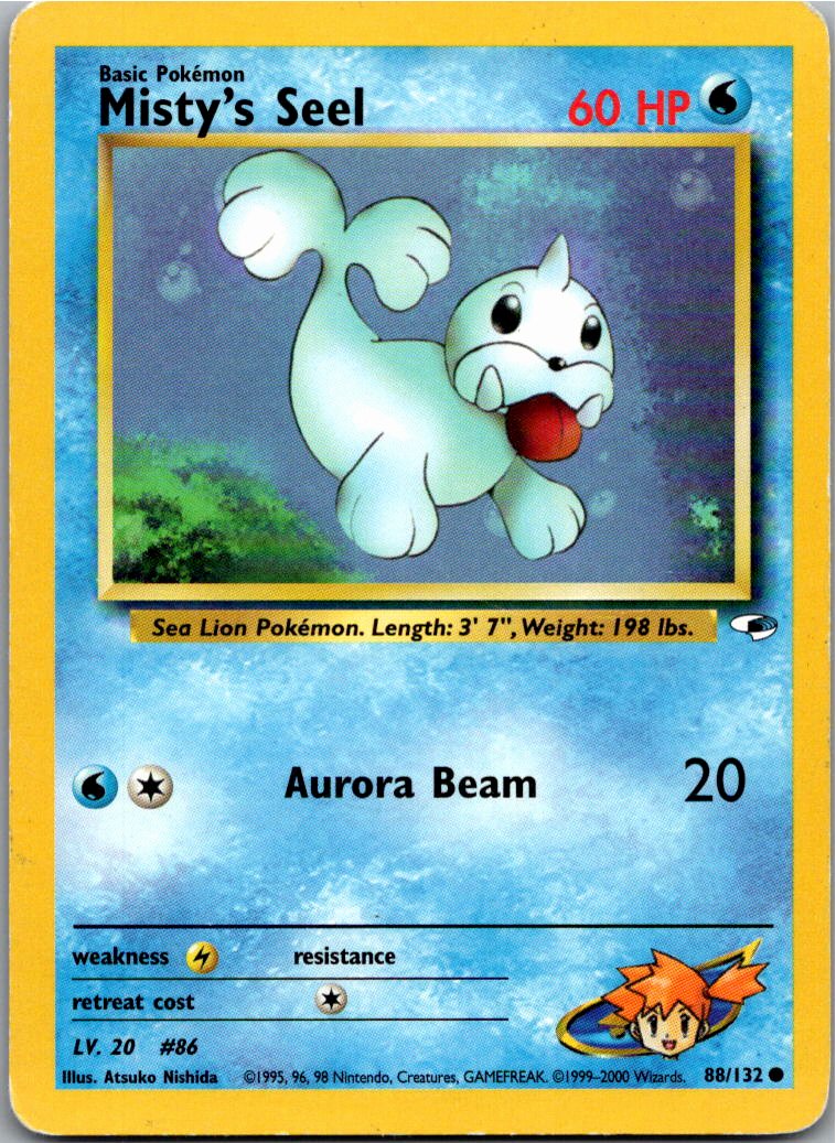 Misty's Seel 88/132 Gym Heroes – Vorderseite