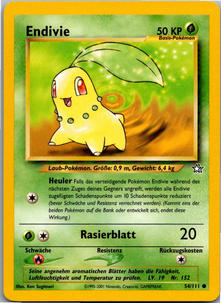 Endivie 54/111 Neo Genesis – Vorderseite