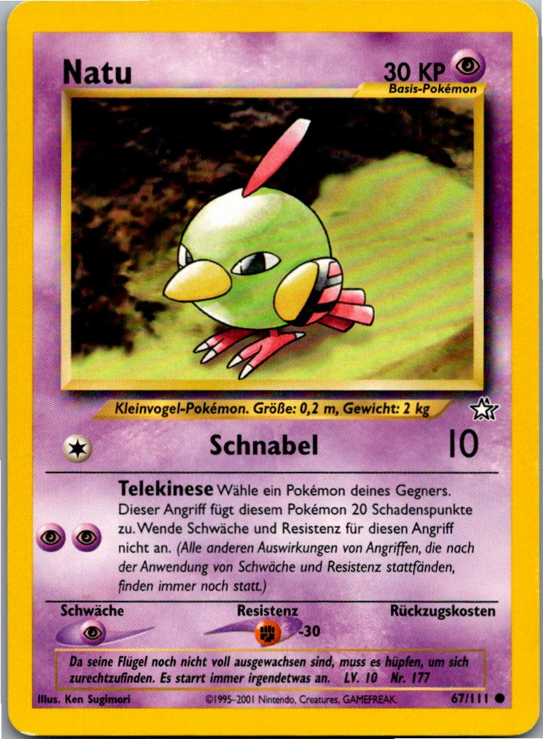 Natu 67/111 Neo Genesis – Vorderseite