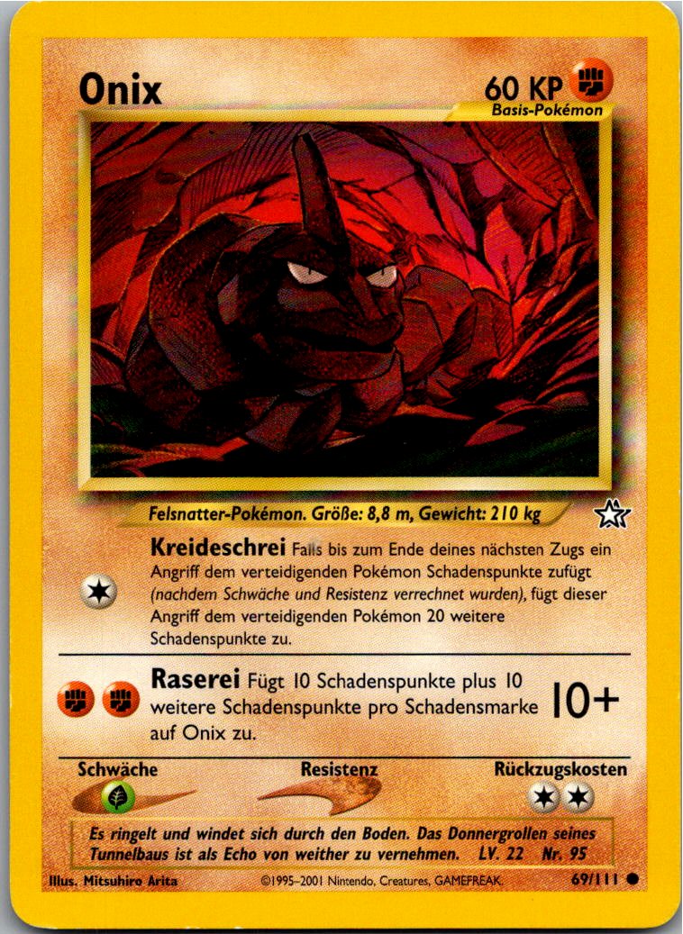 Onix 69/111 Neo Genesis – Vorderseite