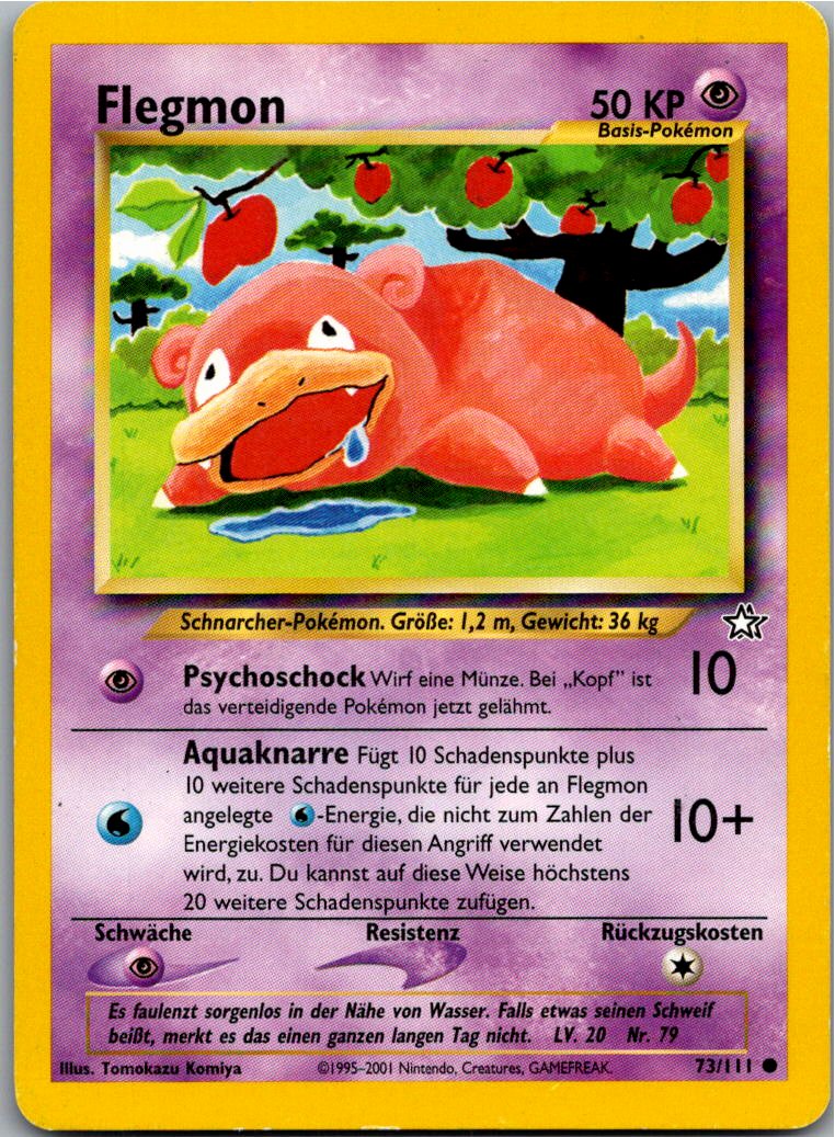 Flegmon 73/111 Neo Genesis – Vorderseite