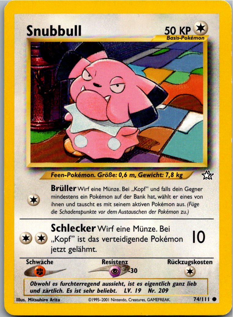 Snubbull 74/111 Neo Genesis – Vorderseite