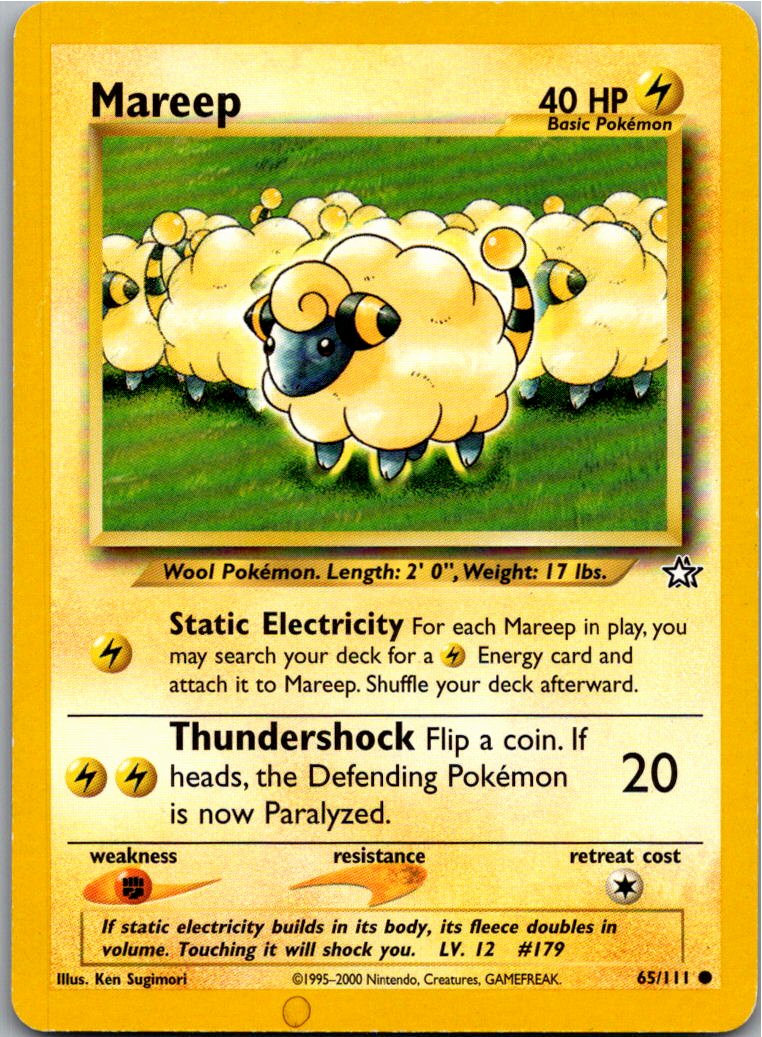 Mareep Voltilamm 65/111 Neo Genesis – Vorderseite