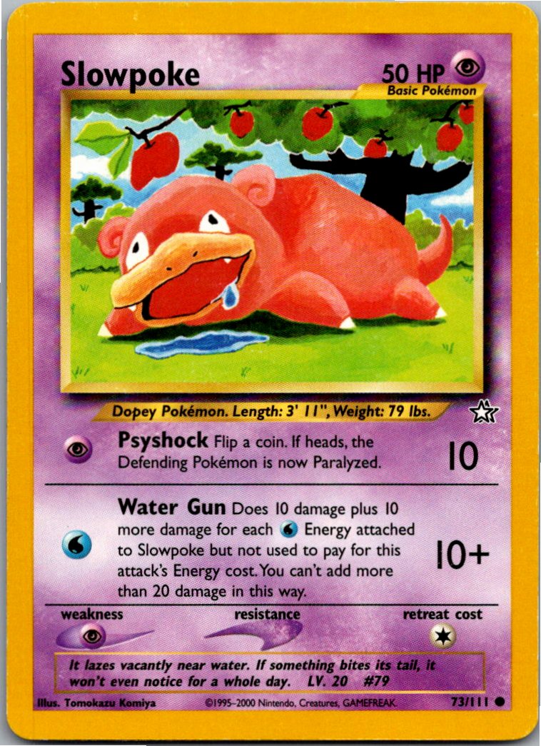 Slowpoke Flegmon 73/111 Neo Genesis – Vorderseite