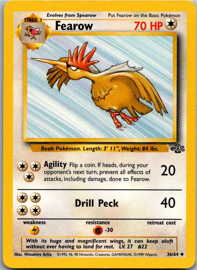 Fearow Ibitak 36/64 Dschungel – Vorderseite