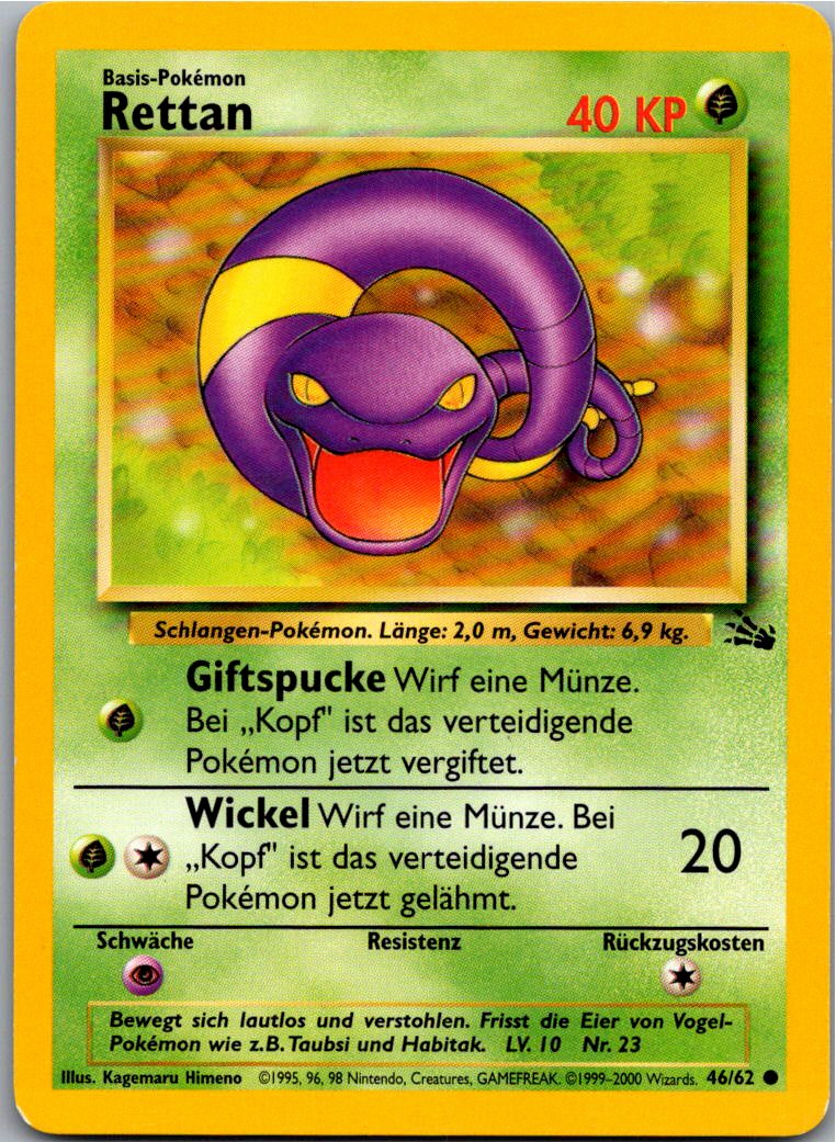 Rettan 46/62 Fossil – Vorderseite