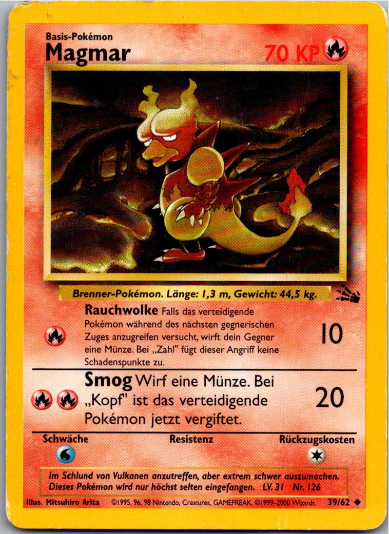 Magmar 39/62 Fossil – Vorderseite