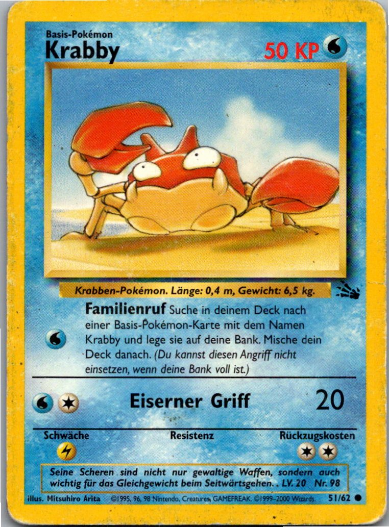 Krabby 51/62 Fossil – Vorderseite