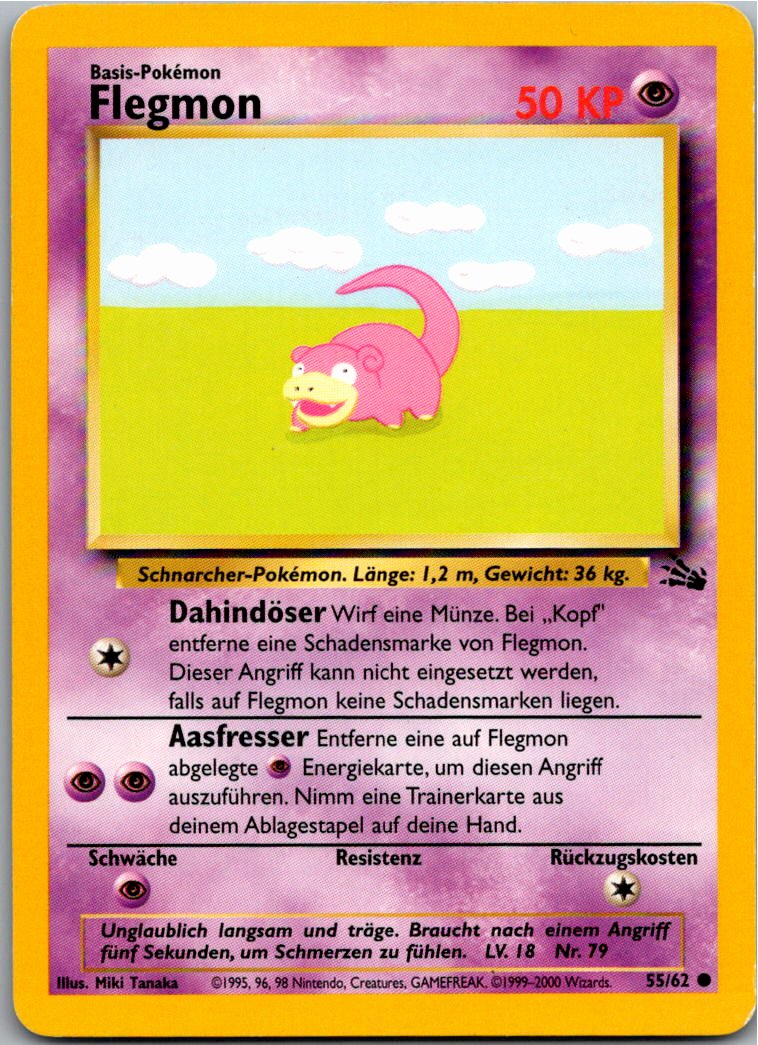 Flegmon 55/62 Fossil – Vorderseite