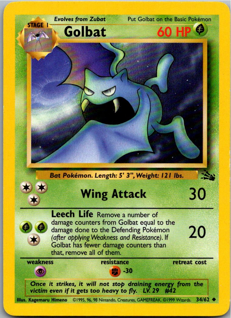 Golbat 34/62 Fossil – Vorderseite