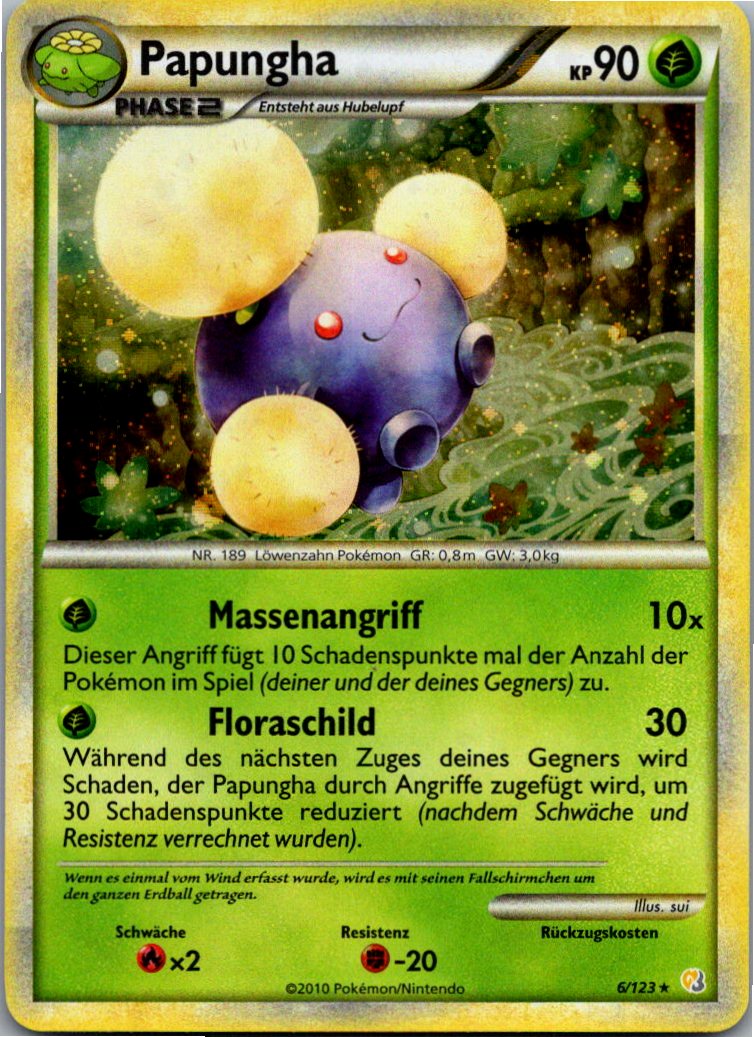 Papungha 6/123 HeartGold SoulSilver – Vorderseite