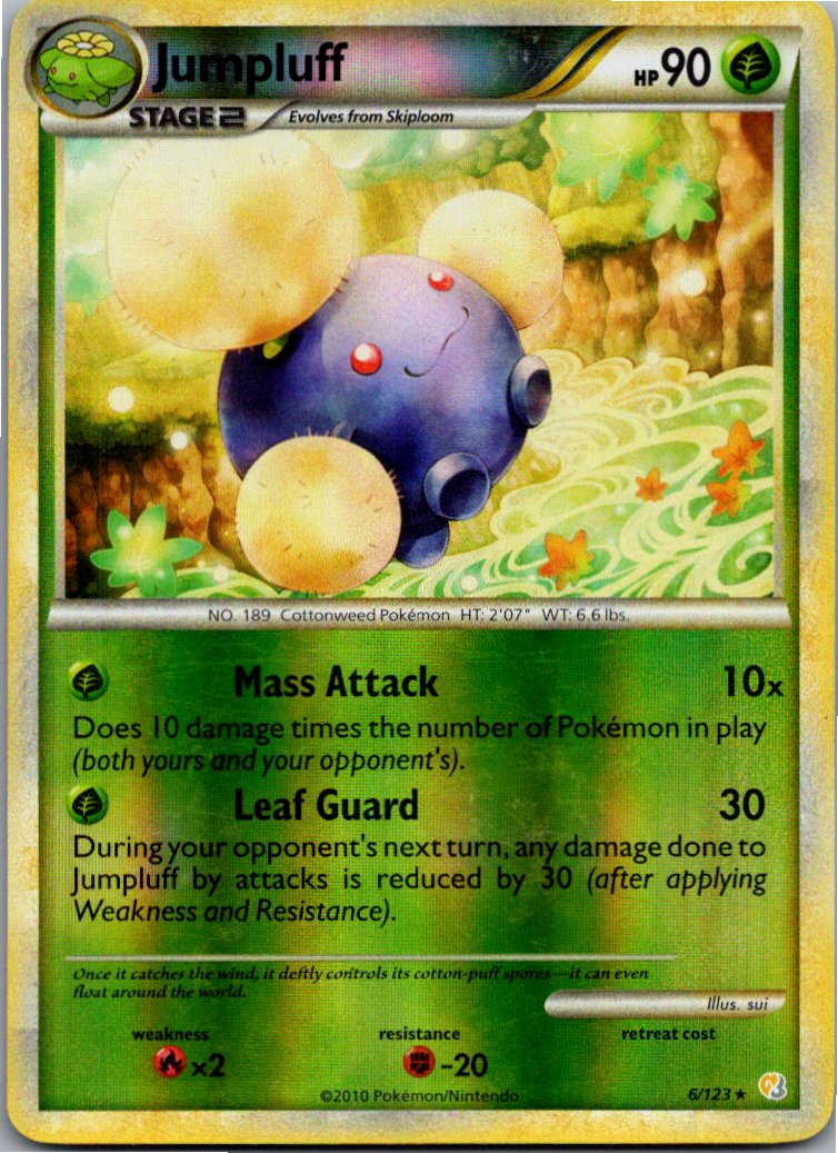 Jumpluff Papungha 6/123 HeartGold SoulSilver – Vorderseite