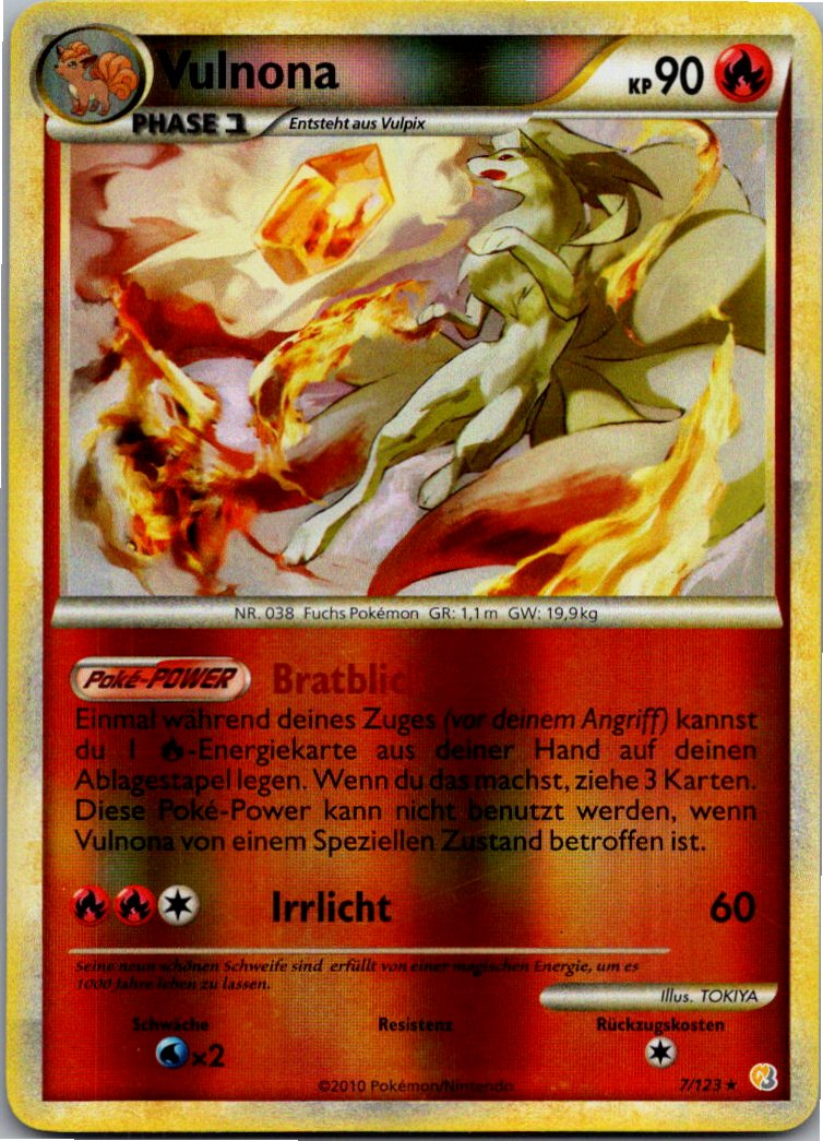 Vulnona 7/123 HeartGold SoulSilver – Vorderseite