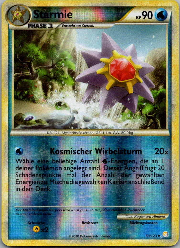 Starmie 53/123 HeartGold SoulSilver – Vorderseite