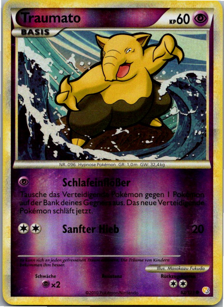 Traumato 62/123 HeartGold SoulSilver – Vorderseite