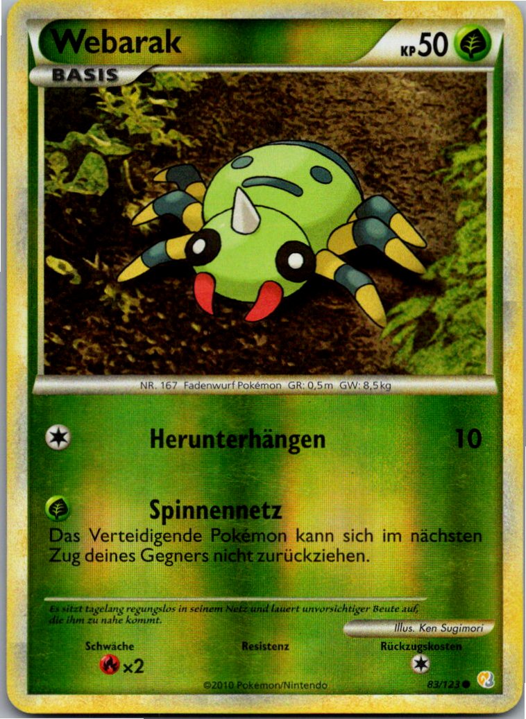 Webarak 83/123 HeartGold SoulSilver – Vorderseite