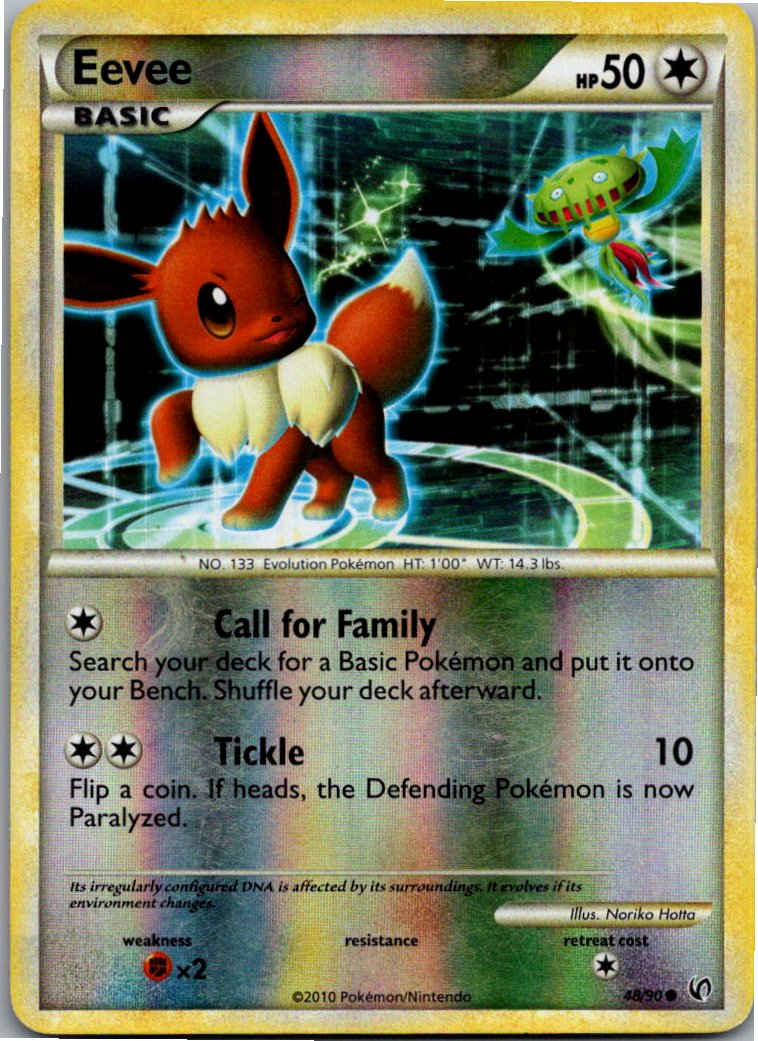 Eevee Evoli 48/90 Unerschrocken – Vorderseite