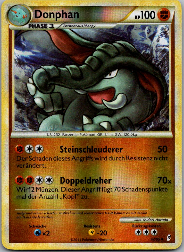 Donphan 42/95 Ruf der Legenden – Vorderseite