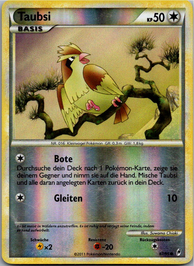 Taubsi 67/95 Ruf der Legenden – Vorderseite