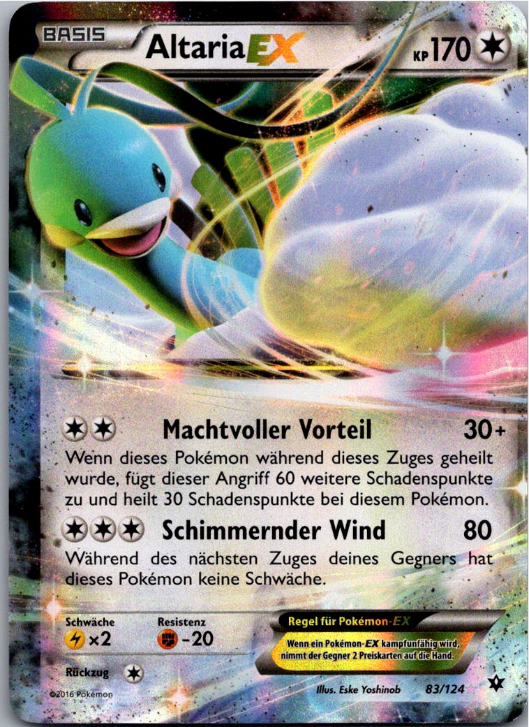 Altaria EX 83/124 Schicksalsschmiede – Vorderseite