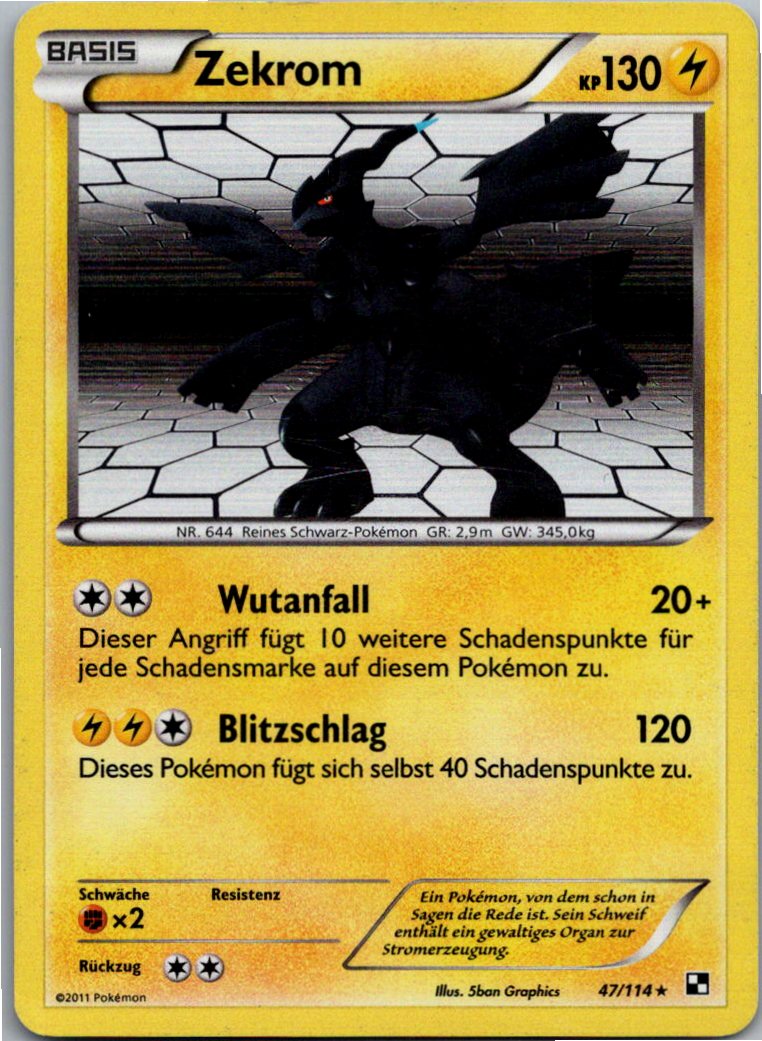 Zekrom 47/114 Schwarz & Weiß – Vorderseite