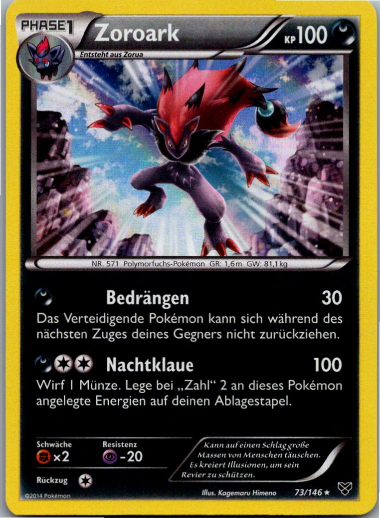 Zoroark 73/146 XY – Vorderseite