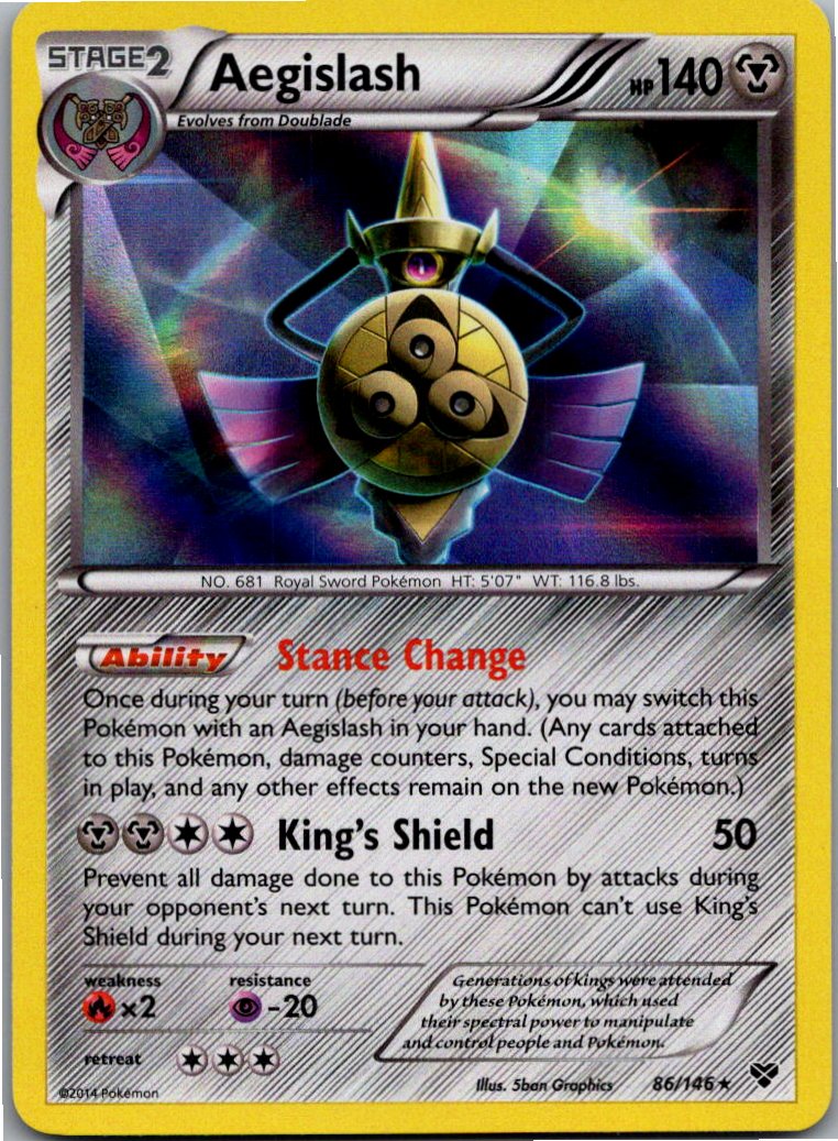 Aegislash Durengard 86/146 XY – Vorderseite