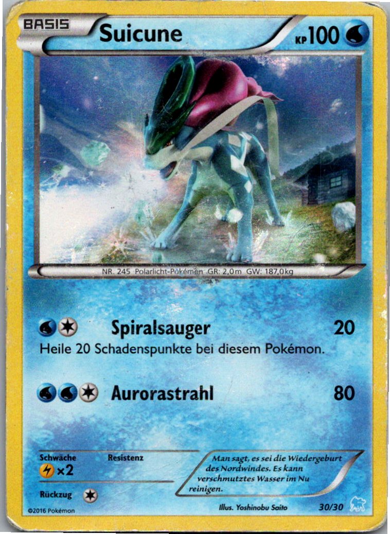 Suicune 30/30 XY trainer Kit (Suicune) – Vorderseite