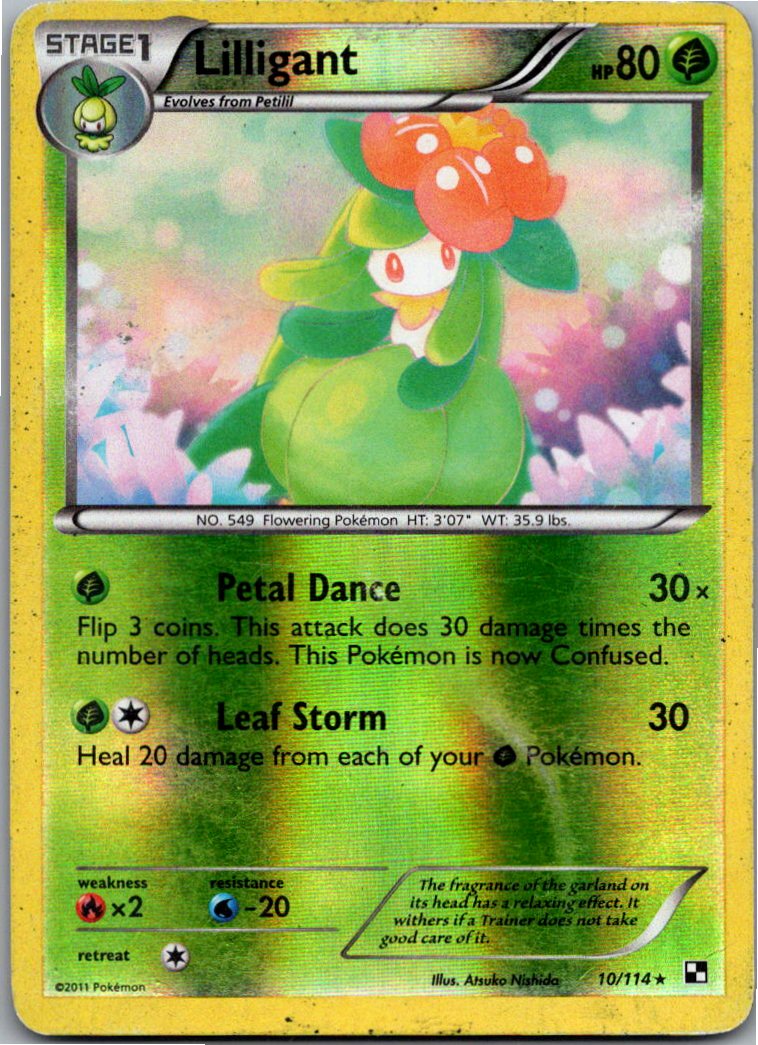 Lilligant Dressella 010/114 Schwarz & Weiß – Vorderseite