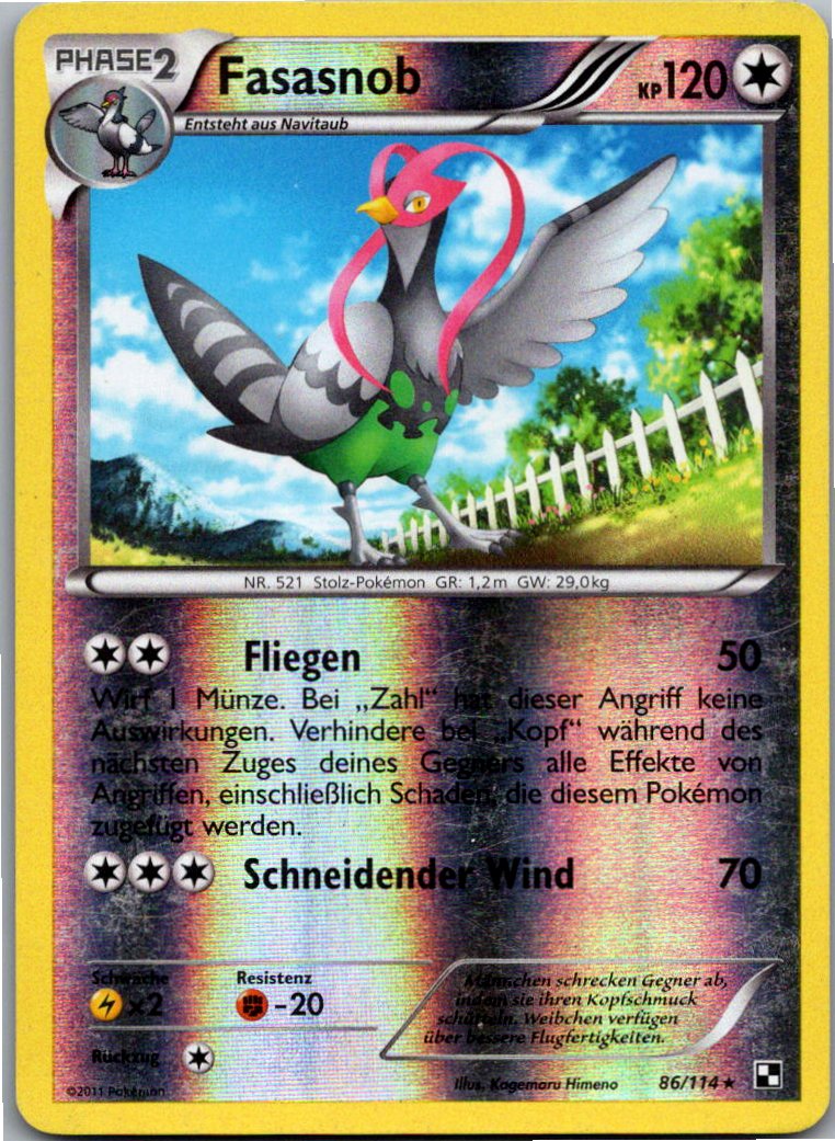 Fasasnob 086/114 Schwarz & Weiß – Vorderseite
