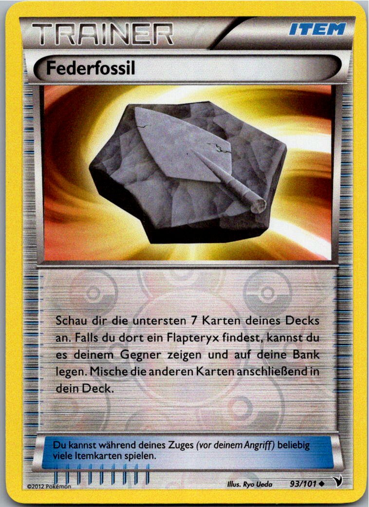 Federfossil 93/101 Königliche Siege – Vorderseite