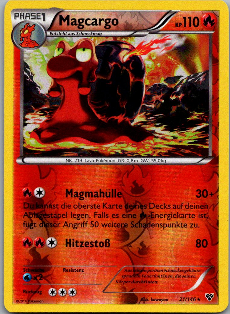 Magcargo 21/146 XY – Vorderseite