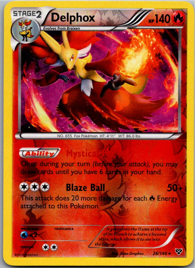 Delphox Fennexis 26/146 XY – Vorderseite