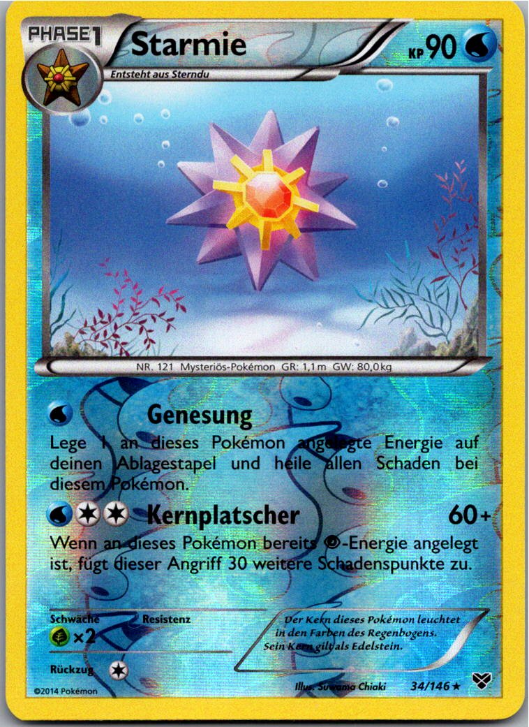 Starmie 34/146 XY – Vorderseite