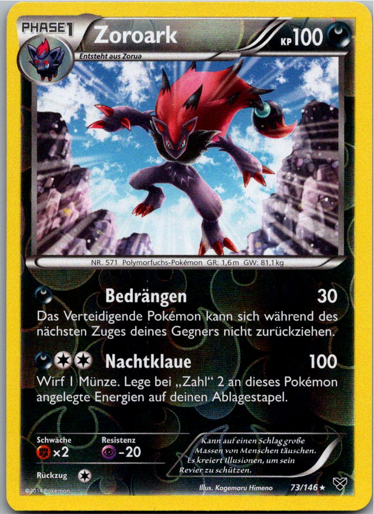 Zoroark 73/146 XY – Vorderseite