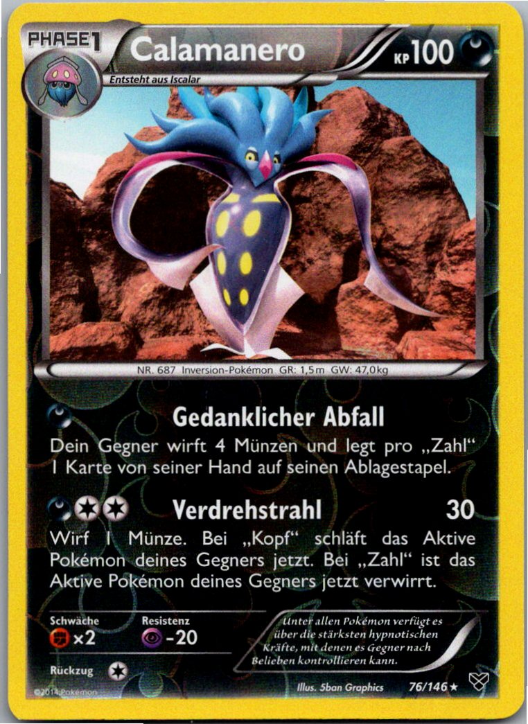 Calamanero 76/146 XY – Vorderseite
