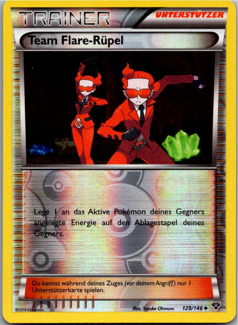 Team Flare-Rüpel 129/146 XY – Vorderseite