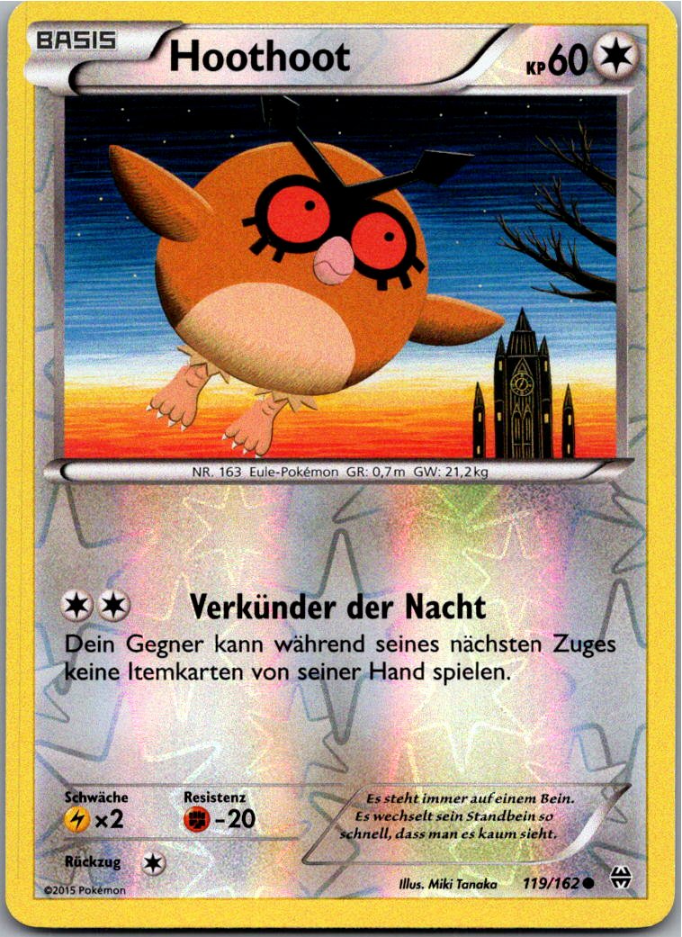 Hoothoot 119/162 TURBOstart – Vorderseite