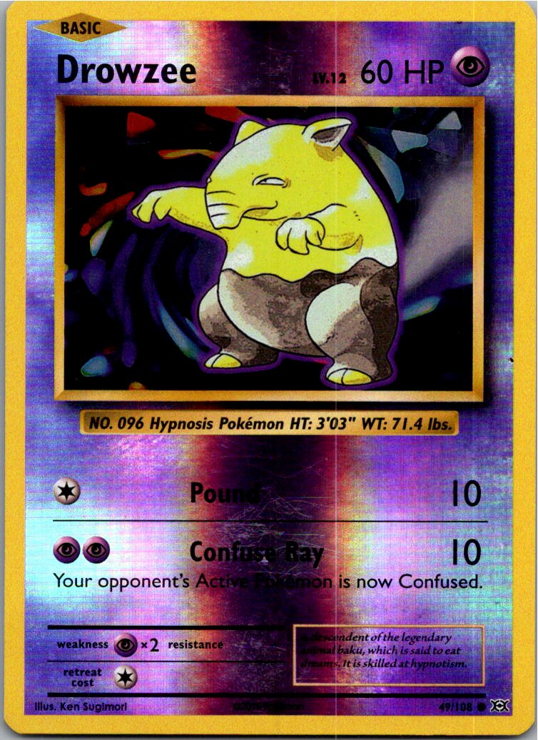 Drowzee Traumato 49/108 Evolution – Vorderseite