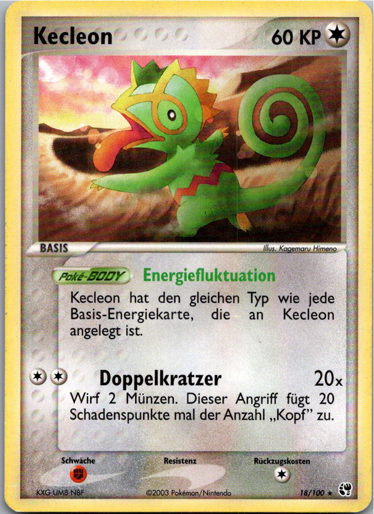Kecleon 18/100 EX Sandsturm – Vorderseite