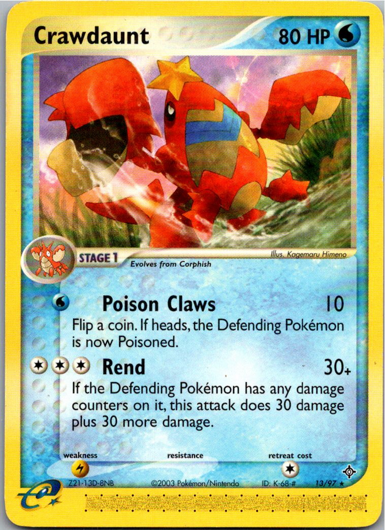 Crawdaunt Krebutack 13/97 EX Drache – Vorderseite