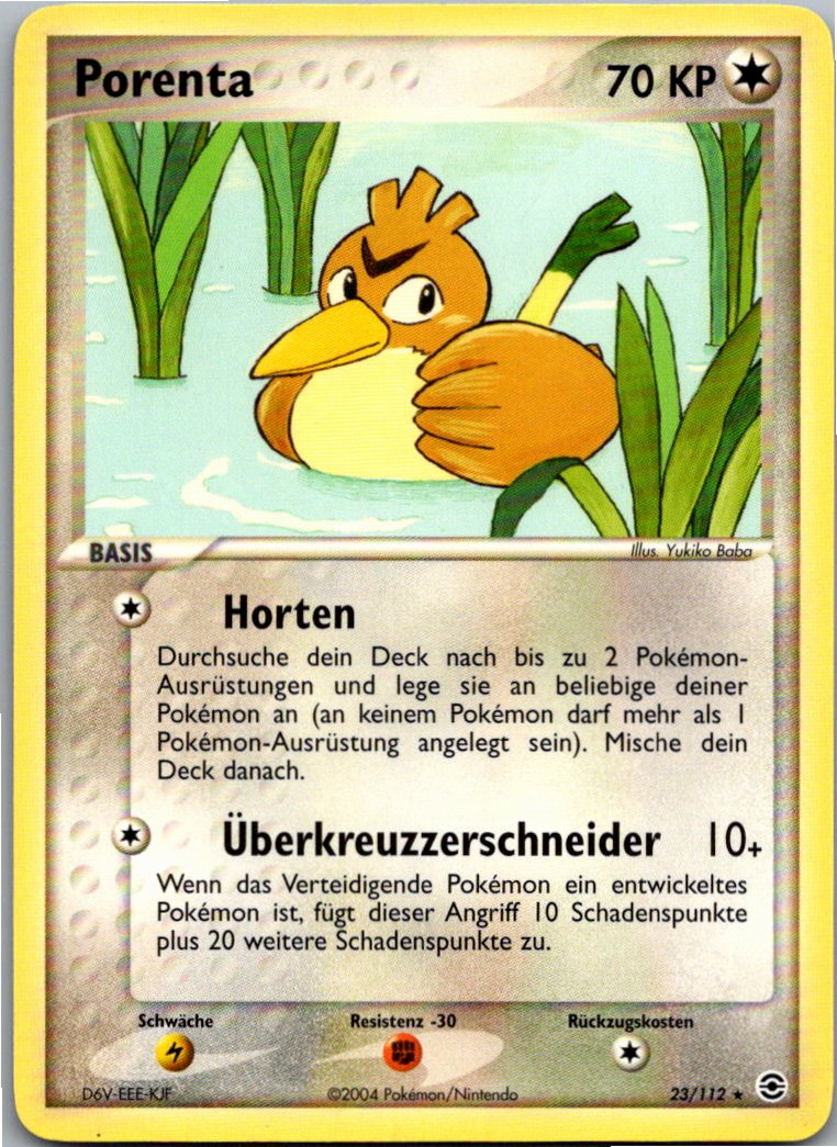 Porenta 23/112 EX Feuerrot & Blattgrün – Vorderseite
