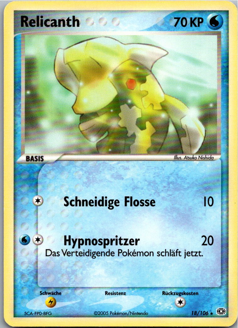 Relicanth 18/106 EX Smaragd – Vorderseite