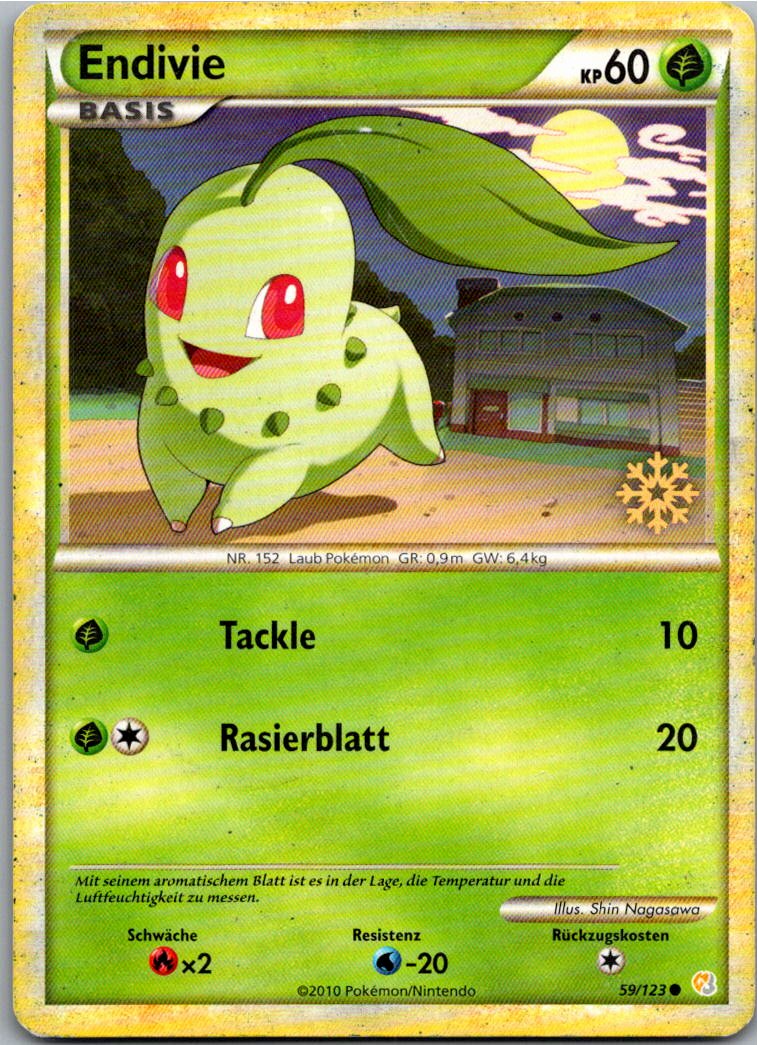 Endivie 59/123 HeartGold SoulSilver – Vorderseite