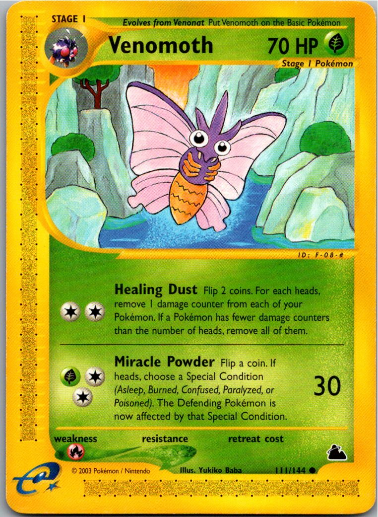 Venomoth Omot 111/144 Skyridge – Vorderseite