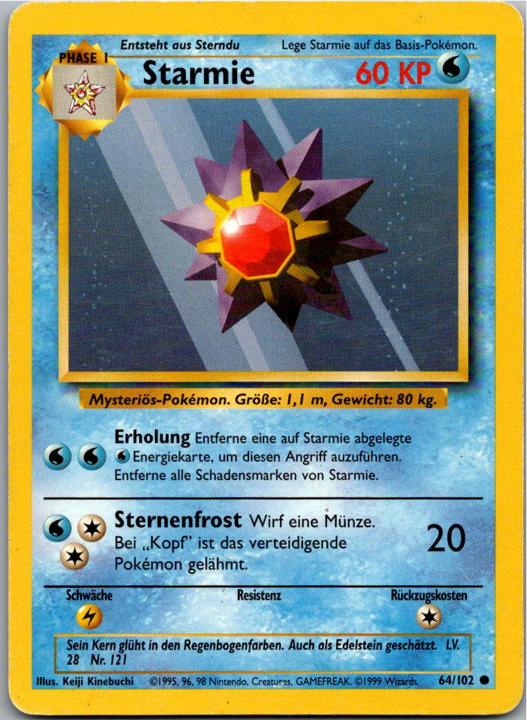 Starmie 64/102 Grundset – Vorderseite