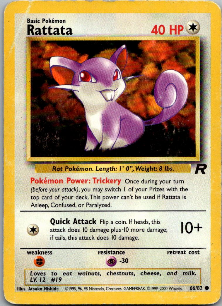 Rattata Rattfratz 66/82 Team Rocket – Vorderseite